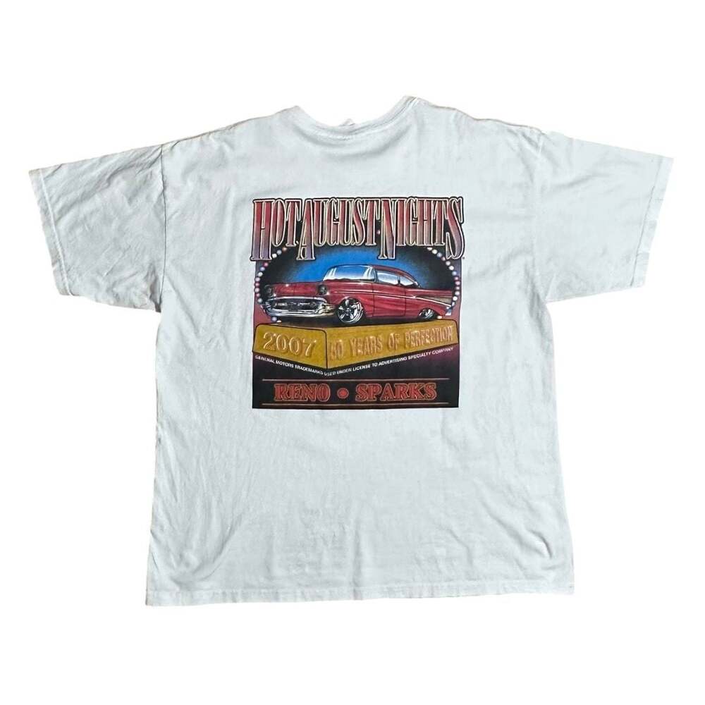 Vintage Hot August Nights 2007 Reno Sparks Classic Car Graphic T-Shirt